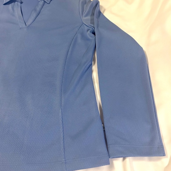 Lady Hagen Collared Long Sleeve Hydro Dri V-Neck Golf Polo - Picture 5 of 7